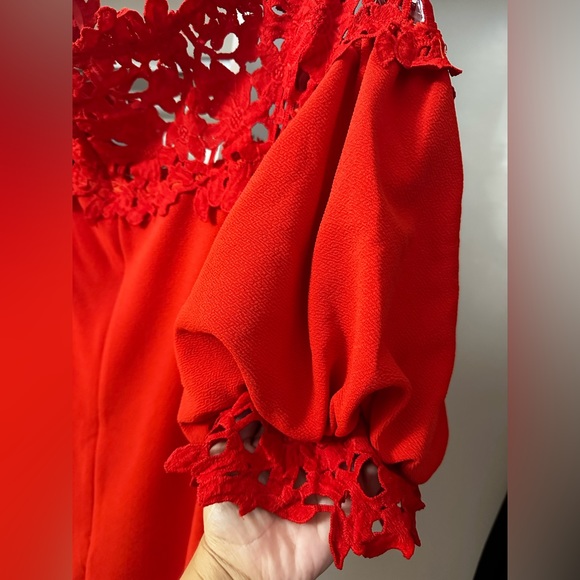 Hot Red Dress - worn once! 🔥 Still in excellent condition!! Classy!! XL 14/16 - Picture 11 of 13